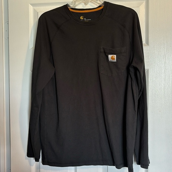 Carhartt men’s black relaxed fit long sleeve t-shirt size medium - Picture 1 of 8